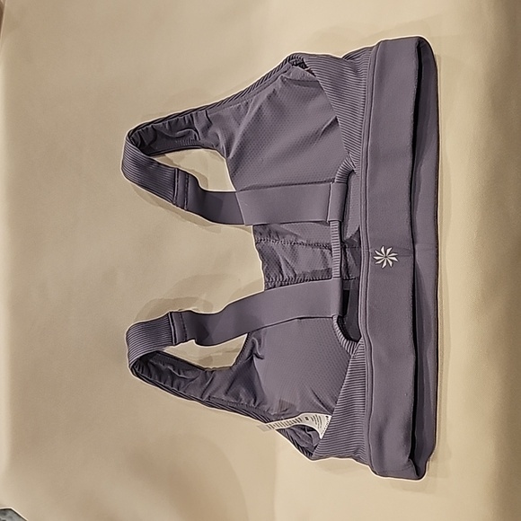 ATHLETA | Exhale Rib Bra, Tempest Violet - Picture 3 of 10